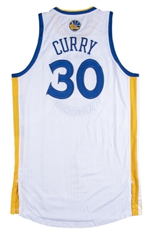 2012-13 Stephen Curry Game Used Golden State Warriors Home Jersey Photo Matched To 4 Games for 76 Total Points (NBA/MeiGray)